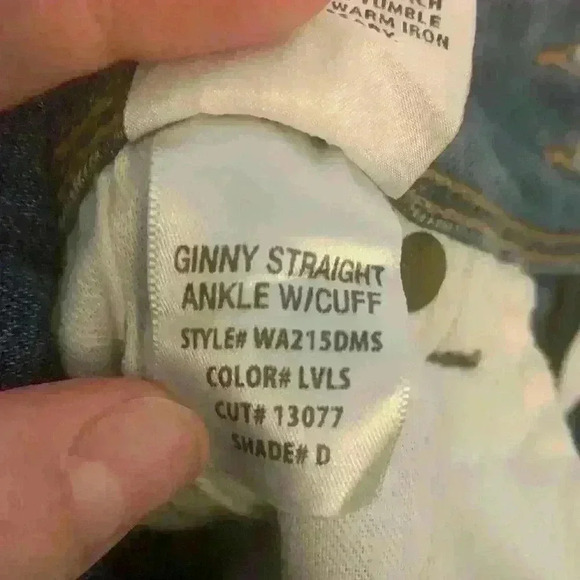 Hudson Womens Jeans Ginny Straight Ankle with Cuff, size 25 - Picture 12 of 12